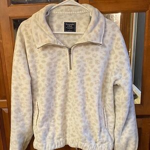 Abercrombie & Fitch Large Light Beige Patterned Pullover